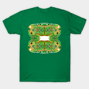 green leaves ancient spacecraft ecopop T-Shirt